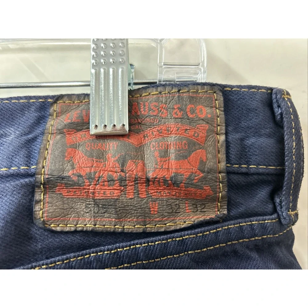 Levi's Coated Denim 505 Jeans 32x32 Indigo Blue Straight Leg Streetwear Gorpcore